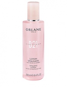 Tone with this Daily Stimulation Program, a two-step system for gorgeous skin. Vivifying Lotion (Toner): Acts as an alcohol-free revitalizing treatment, completing the action of the Vivifying Cleansing Care. Maintains pH levels and moisture balance, while toning and softening. 8.3 oz. 