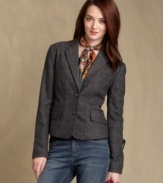 Dress up jeans instantly with Tommy Hilfiger's wool-blend blazer.