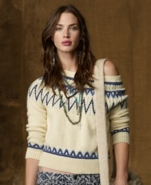 Denim & Supply Ralph Lauren's cozy knit sweater is finished with a Fair Isle pattern and lends a rustic elegance to your attire that will never get old.