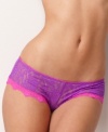 Undies as cute as you! Plenty of lace in the hottest of hues decks out this hipster by Material Girl.