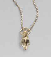 An egg-shaped rock crystal amulet, regally set in 18k yellow gold, has delicate granulated dot accents. Rock crystal 18k yellow gold Length, about 1 Made in Italy Please note: Necklace sold separately.