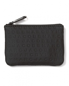 MARC BY MARC JACOBS key pouch constructed in durable, logo-emobossed PVC.