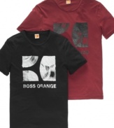 With an abstract graphic, this T shirt from Hugo Boss Orange brings a stylish edge to your everyday wear.