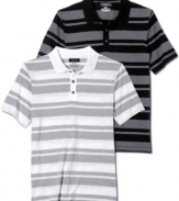 Day to day. From casual Fridays to a bite after work, this striped shirt from Alfani fits in any day of the week. (Clearance)