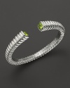 John Hardy Bedeg Silver Batu Cuff with Peridot