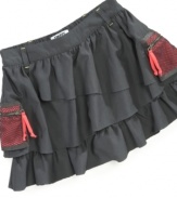 She'll love rocking the ruffles on this adorable DKNY tiered skirt.