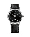 An ultra-slim silhouette and curved dial make this HUGO BOSS watch an elegant choice.