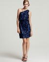 Attention-grabbing glitz makes this Aidan Mattox sequined dress ideal for your next swanky soirée.