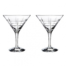 Orrefors Street Martini Pair