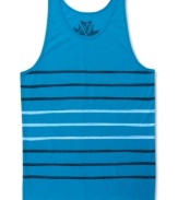 Follow a straight line of easy-to-wear style with this striped tank from Univibe.