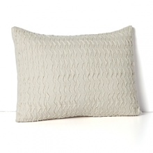 With its contemporary quilted detailing in a versatile ivory hue, this Vera Wang decorative pillow accents your decor with Vera's signature laid back luxury.