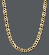 Round out your look with a standout chain. Necklace features a circular, braided link design in 14k gold. Approximate length: 18 inches.