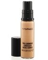 A lightweight fluid concealer that provides medium to full coverage with a comfortable, natural matte finish. Color-true formula lasts up to 15 hours. Helps conceal and correct the look of under-eye circles, and discolorations. Comes in a clear glass vial with a matte black pump.