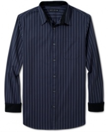 Great solo or under your favorite blazer or sweater, this DKNY Jeans button down is a classic.