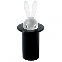 Toothpick holder in thermoplastic resin, black. Designed by Stefano Giovannoni.