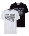 Suit up. Make this DKNY graphic t-shirt part of your urban uniform and pair it with a fresh pair of jeans.