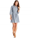 A little bit boho, a little bit preppy and totally versatile, this chambray A-line dress from Calvin Klein Jeans is essential for transitioning seasons.