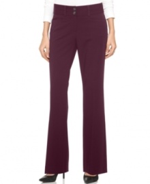 Flatter your figure in these affordably chic pants from Alfani, featuring slimming, feminine tailoring and the perfect amount of stretch for a comfortable fit.