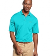 Put in a top performance with this golf shirt from Greg Norman for Tasso Elba featuring PlayDry® technology for comfort.