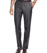 Sleek and stylish, these sharkskin pants from Tallia Orange take a bite out of your workweek wear.