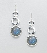 From the Scultura Collection. Wavy links in hammered sterling silver with a beautiful drop of labradorite. LabradoriteSterling silverDrop, about 2Hook backImported 