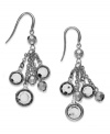 Crystal clear drops, by Alfani. These timeless chandelier earrings from Alfani emit sophistication complemented by clear plastic beads. Crafted in silver tone mixed metal. Approximate drop: 2 inches.