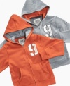 Keep his him warm without sacrificing his casual cool look with these fleece hoodies from Industry 9.