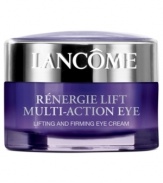 Introducing Super Lifting partners from the #1 Anti-Aging franchise. With time, alterations in the skin's structure can affect firmness causing the skin to lose its youthful quality. A visible improvement in skin tightening helps restore skin's youthful look. Rénergie Lift Multi-Action features Multi-Tension technology, designed to target skin layers.* Results: Immediately, the eye contour looks supple and feels smoother. In 4 weeks, the skin around the eyes seems lifted, firmer and denser as if under tension. Wrinkles are visibly smoothed, bags look deflated, dark circles appear faded. The eye contour looks visibly more radiant and younger.