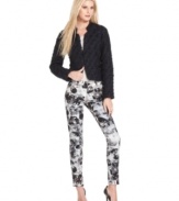 Rock the floral-print denim trend in this version from Sanctuary. Add sky-high heels for glam!