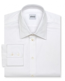 Armani Collezioni White Dress Shirt - Slim Fit, Point Collar