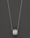 From Georg Jensen's Fusion Collection, a dazzling diamond pavé pendant necklace in white gold.