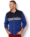 Gear up for fall in this Macy's exclusive full-zip hoodie from Nautica.