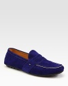 Step lightly and brightly in this slip-on loafer designed in supple suede with contrast stitching.Suede upperLeather liningRubber soleMade in Italy