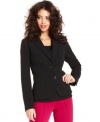 Add polish to any fall look with this solid Kensie fitted blazer -- a season-less must-have!