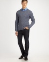 This slim-fitting, classic silhouette is rendered in a finespun wool blend.CrewneckRib-knit cuffs and hem50% acrylic/50% merino woolHand washImported