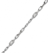 Embrace the elegance of Swarovski's simple, delicate chain link bracelet. A lovely, ladylike look that will never go out of style, it's adorned with clear pavé crystal detailing and set in silver tone mixed metal. Approximate length: 6-1/4 inches.