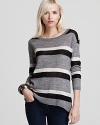 Embolden your fall collection with this Joie striped sweater, articulated in ultra-comfy, lightweight alpaca.