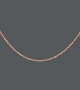 Snap up the hot, new trend of the season! Rose gold has hit the style scene in full force and this cheeky chain has an extra special touch with a heart link charm at the clasp. Crafted in 14k rose gold. Approximate length: 20 inches.