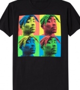 Gone but not forgotten. Pay homage to one of rap's superstars with this graphic tee from American Rag.