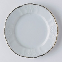 Simply Anna is a simply elegant collection of embossed whiteware with Anna Weatherley's signature shark's tooth gold banding. The collection works beautifully with all of Anna's lavishly decorated offerings, or if your leanings are to a more sedate and understated elegance, you will find no better option to set a beautiful table.