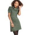 Buffer the cold with girlish charm in this sweater dress from Sweater Project that marries pretty marled knit with thoughtful design!