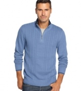 Zip up in this ribbed sweater from Geoffrey Beene, a comfortable style for fall.