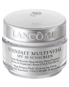 Bienfait Multi-Vital features a unique complex of nurturing Vitamins E, CG, and B5, plus high potency of moisturization for 24-hour ideal hydration. Your skin will look its healthy-best and feel touchably soft all day. With dermatologist recommended UVA/UVB SPF 30 sunscreen and essential anti-oxidant protection, Bienfait Multi-Vital gives your skin what it needs to help fight the visible effects of environmental skin damage.