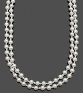 Traditional elegance combines with a modern, layered look. This two row strand of cultured freshwater pearls (3-4 mm and 8-9 mm) by Belle de Mer makes the perfect gift for the classic, stylish woman. Clasp crafted in sterling silver. Approximate length: 17 inches and 18 inches.