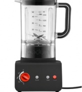 A smart, retro-inspired design makes kitchen prep simple. Equipped with 5 variable speeds and a pulse function, this 42-ounce blender covers the bases for chopping, grinding and doing even more in one place.  2-year warranty. Model11303-01US.