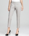 These DKNY pants update the workday classic with a skinny, cropped silhouette. Elongate your frame by pairing with sleek pumps.