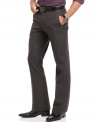 These lightweight pinstriped pants from Perry Ellis direct attention to your sharp look.