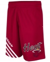 Get fired up over this pair of Miami Heat basketball shorts from adidas.