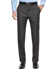 Slim down. These slim-fit pants from Calvin Klein give you lean, tailored lines.