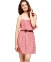 An oversized ruffle compliments the a-line shape on this dress from American Rag -- the ideal frock for sun lit days!